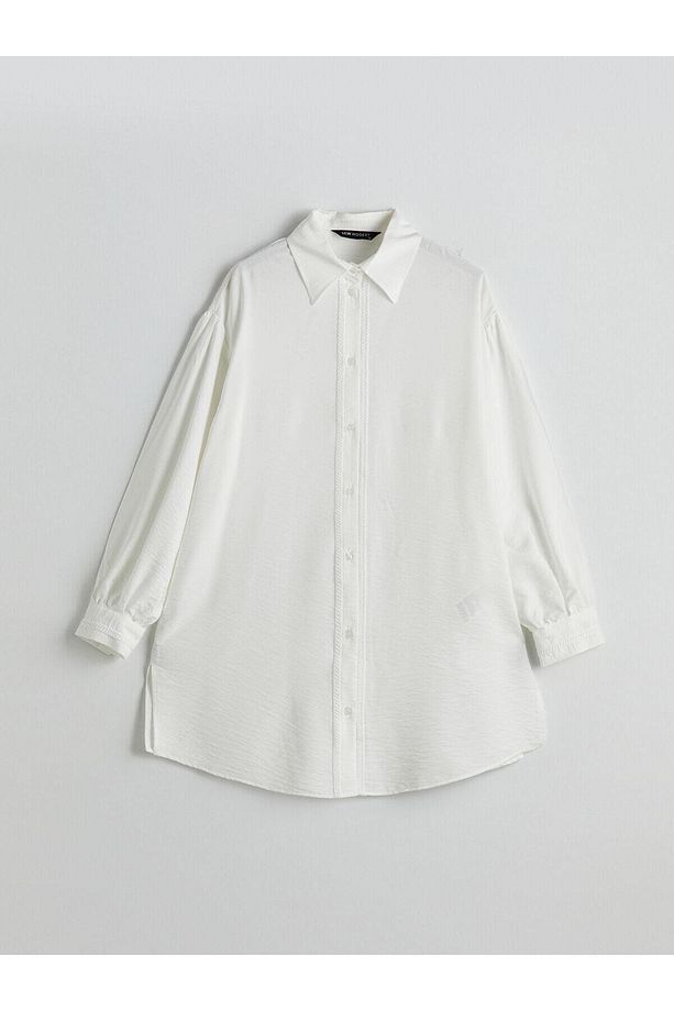 LCW Modest Oversize Kadın Gömlek Tunik (S5) - 5