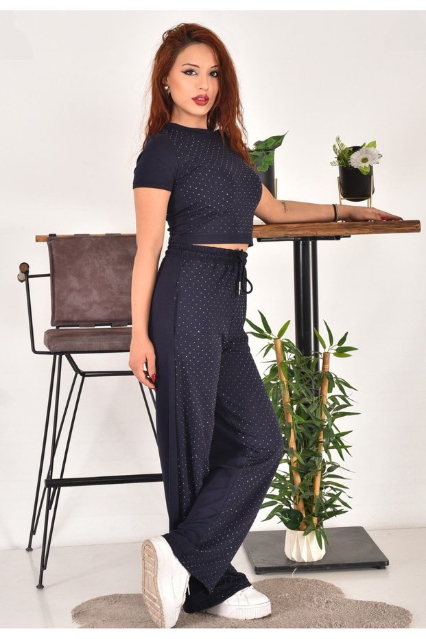 Stone Detailed Comfortable Double Suit