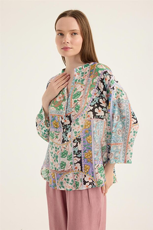 Desenli Bluz - 2