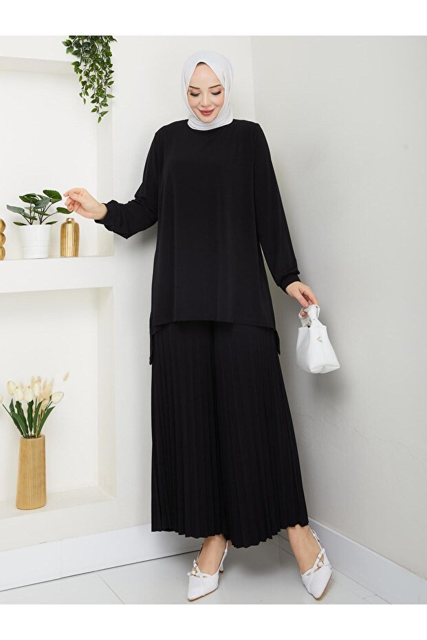 طقم بنطلون ساندي مطوي - 1