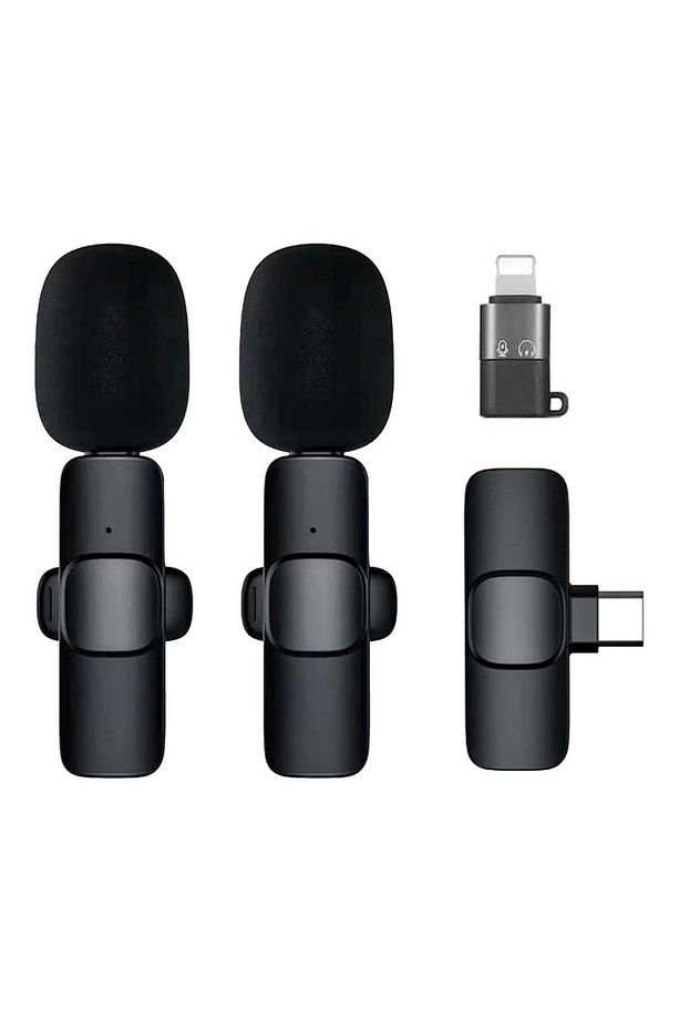 Kablosuz Yaka Mikrofonu 2'li Mini Wireles Type-C Mikrofon | Youtube, Tiktok, Canlı Yayın için - 2