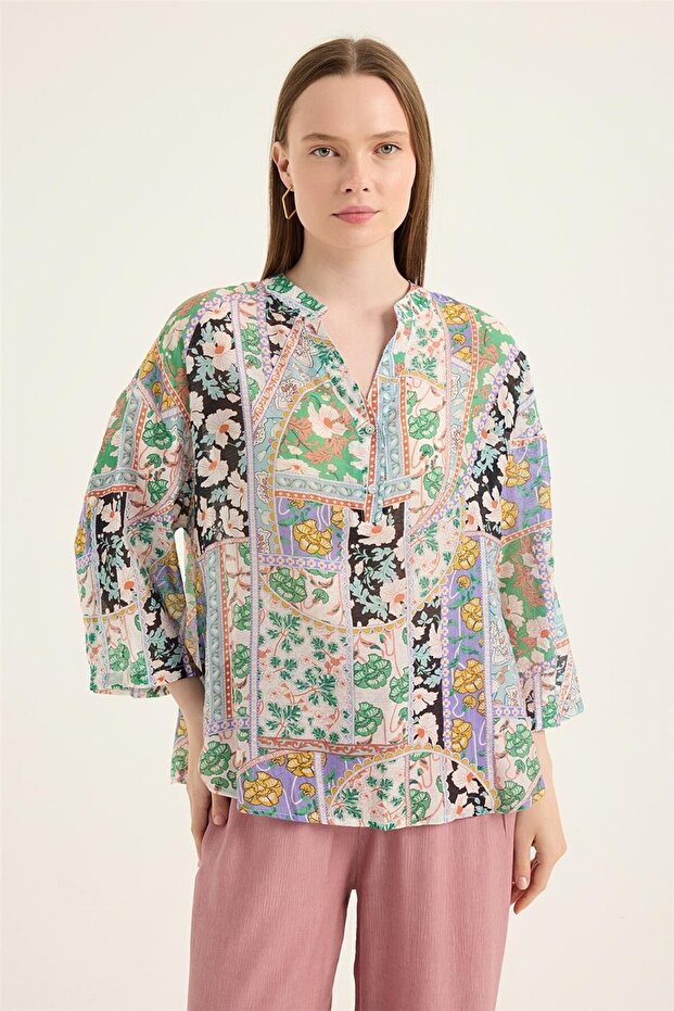 Desenli Bluz - 1