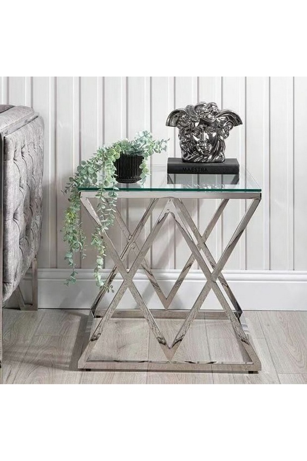 Silver Corner Service Table - 1