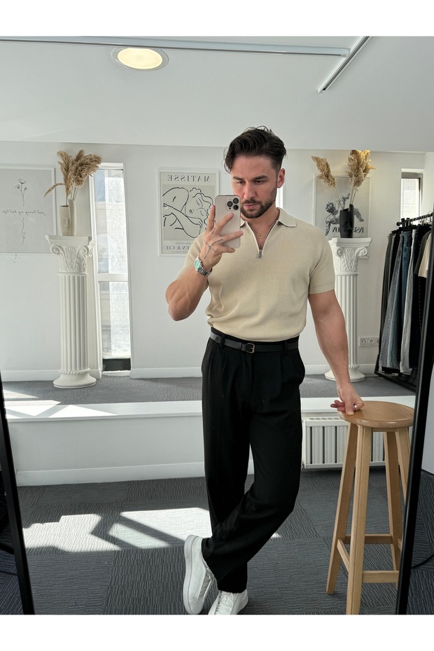 RL Yarım Fermuarlı Kısa Kol Triko - 5