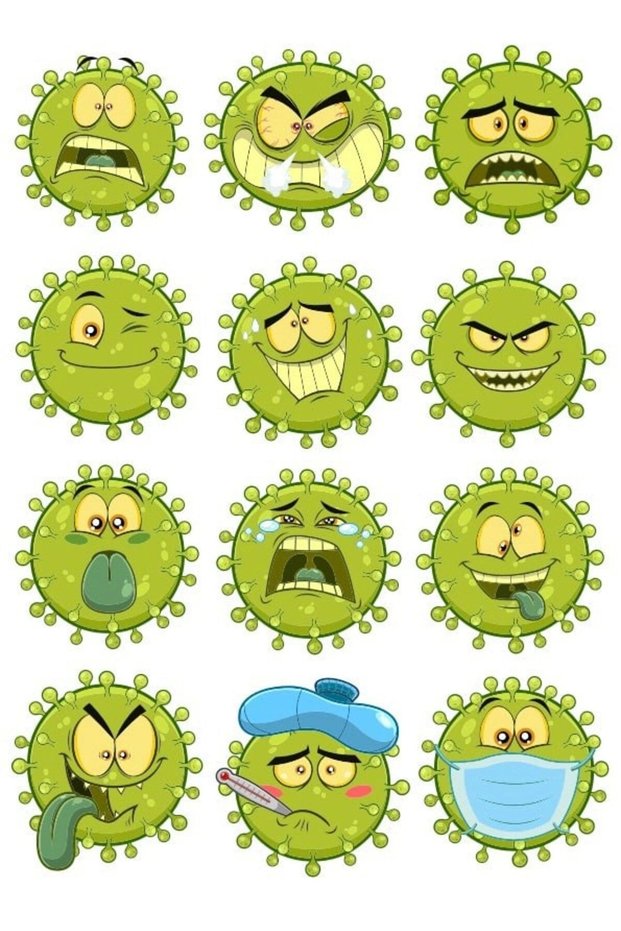 Germ Sticker Set 2 12 Pieces Phone, Tablet, Notebook, Laptop Sticker