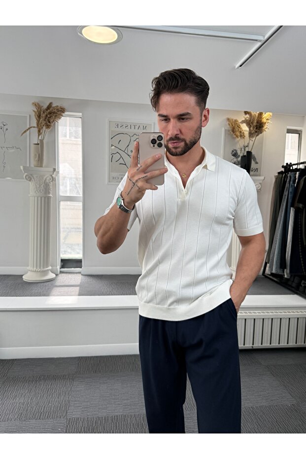 RL Fitilli Düğmeli Triko - 2