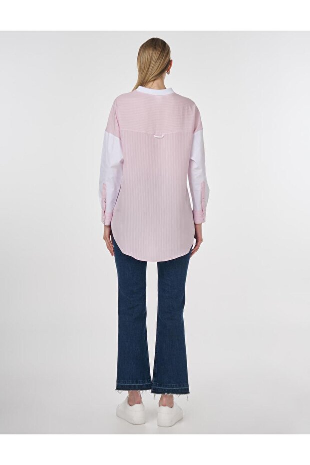 Dantel Aplikeli Modal Tunik Pembe - 5