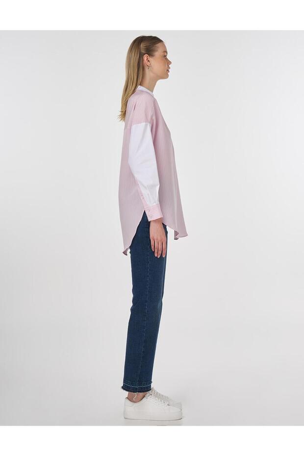 Dantel Aplikeli Modal Tunik Pembe - 6