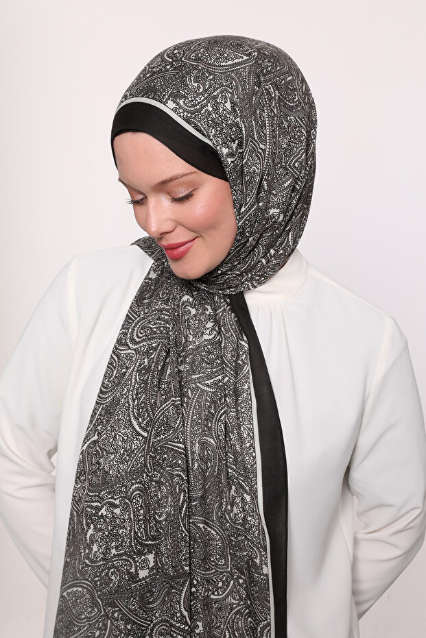 Patterned Silk Shawl - 3
