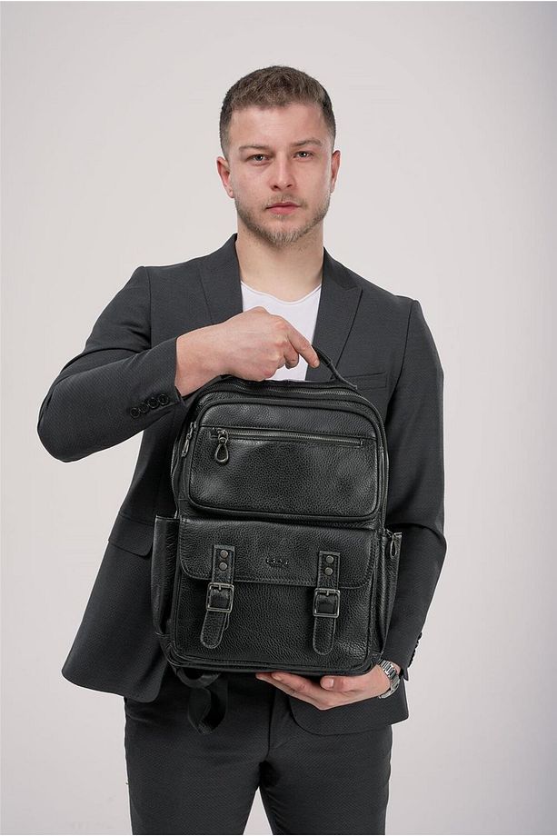 ÇÇS 31624 Hakiki Deri Sırt Çantası - 3