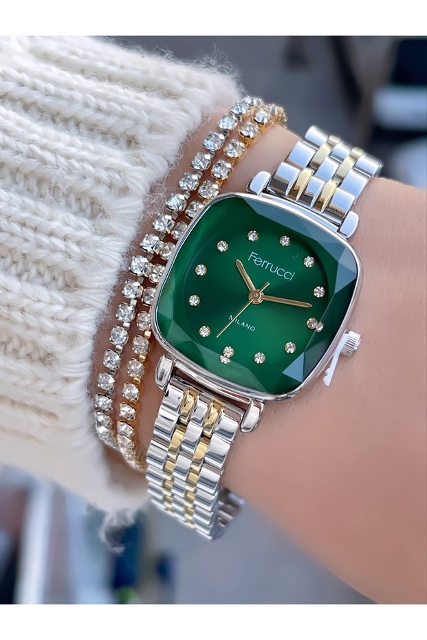 Milan Steel Cord 3 Atm Waterproof Square Case Women's Wristwatch + Bracelet with Gift