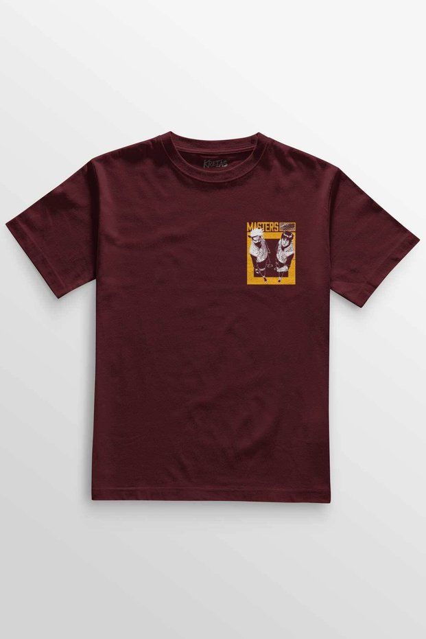 Burgundy T-Shirt Naruto Kakashi Masters Anime Masters of the Universe Japanese Printed Unisex T-Shirt