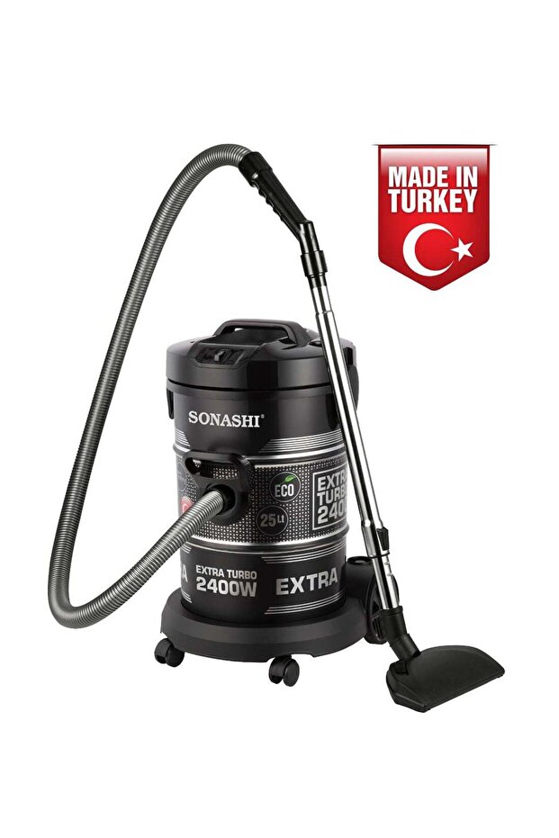 25L Drum Vacuum Cleaner with Multi Filtration System, Big Dust Capacity, Strong Suction, Super Low N