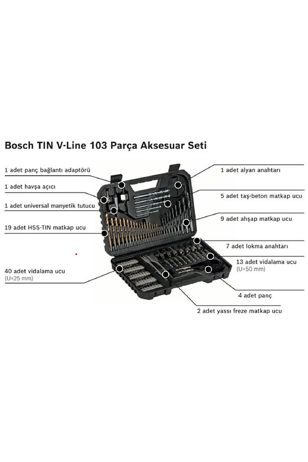 Matkap Ucu Seti 103 Piece Toolbox Accessory Set Tool Bag - 3