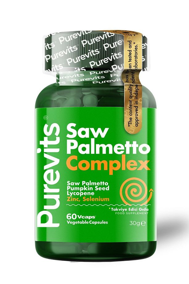 Saw Palmetto Complex-cüce Palmiye-çinko-kabak Çekirdeği Ekstraktı-likopen-selenyum 60 Adet Veg Cap - 1