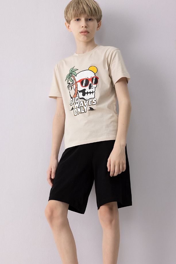 Erkek Çocuk Pijama Takımı Baskılı Kısa Kollu Üst Şort E0159A825SM - 2