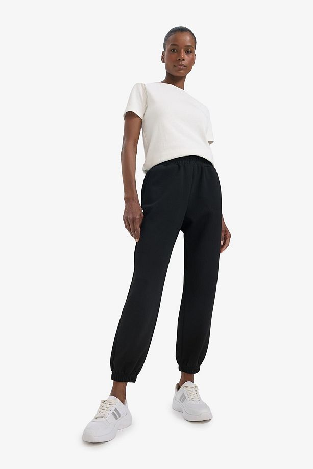 Fit Oversize Geniş Kalıp Sporcu Eşofman Altı Çift Cepli Jogger Paça Standart Boy Skuba Dalgıç - 2