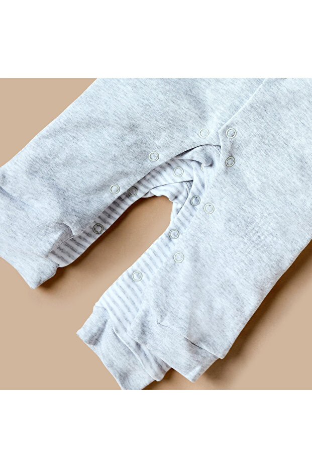 Assorted Long Sleeves Sleepsuit with Button Closure - Set of 2 - 5