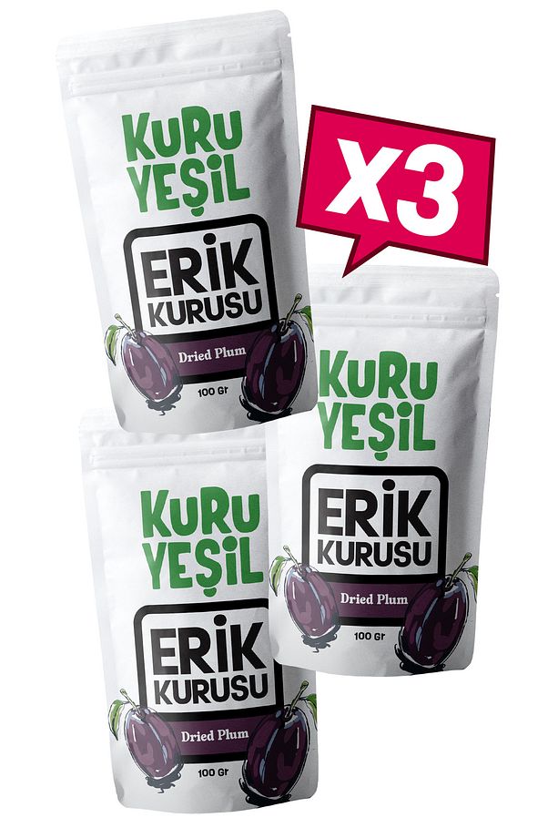 Kuru Erik -  Mürdüm Erik Kurusu -  Erik Kurusu -  Kurutulmuş Erik -  3 x 50 Gr - 1