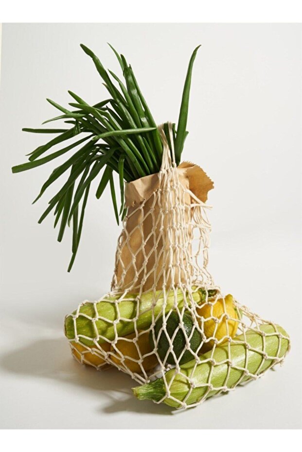 File Çanta | %100 Pamuk Örgü Pazar Filesi - 1