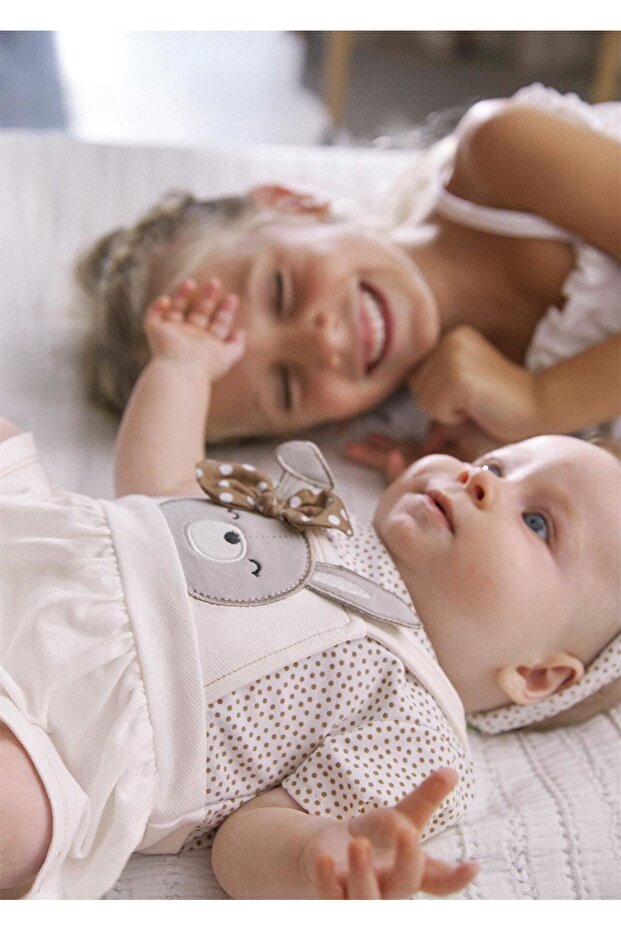 Baby Girl Jumpsuit with Headband White 1658