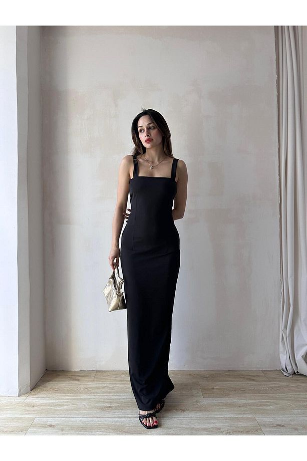 LOVELACE Maxi Elbise 3922 - Siyah - 2
