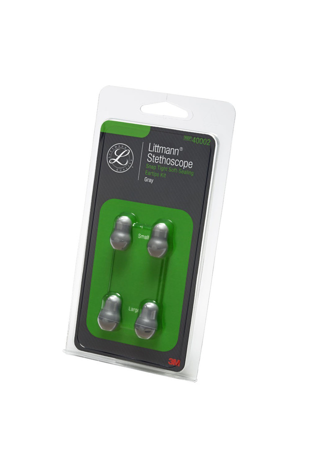 Set of 4 ear tips for Littmann stethoscopes, large and small, soft - 1