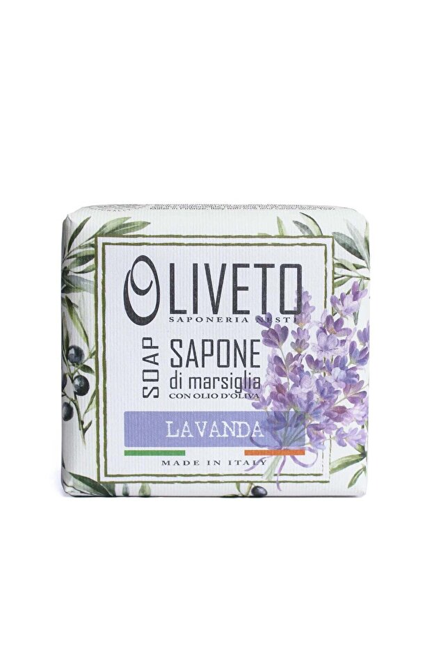 Saponeria Oliveto Lavender Solid Soap 200 Gr | Lavender Extract | Skin Tone Equalizer | Bath Soap