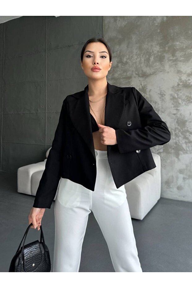 سترة مزدوجة الصدر - 2