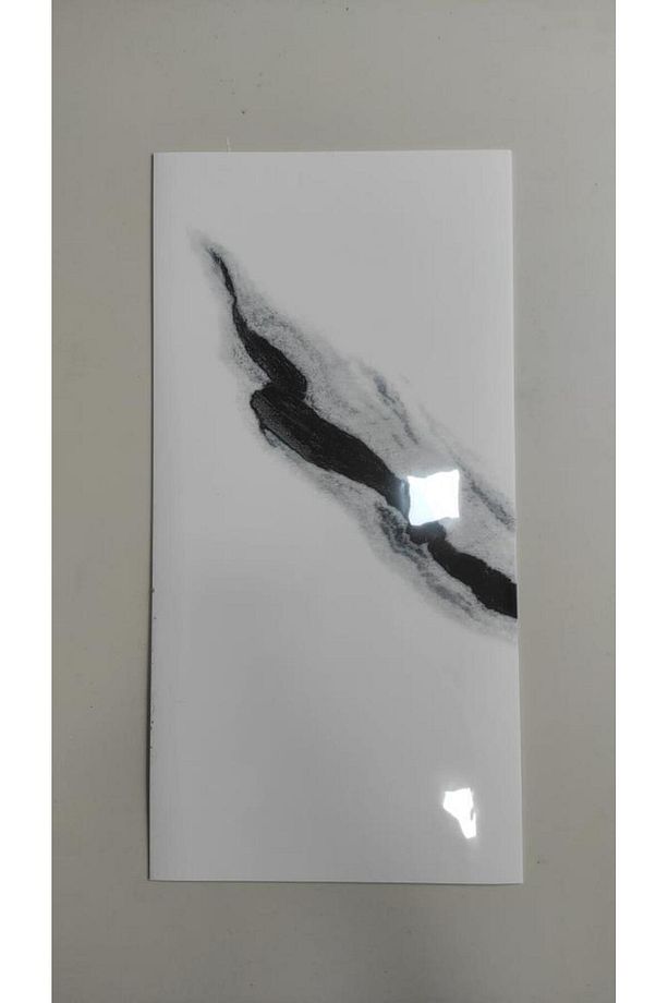 Yapışkanlı 1Adet 30x60cm Siyaha Alaca Mermer Desenli Esnek Banyo Wc Duvar Paneli Kağıdı BS8079-B - 4