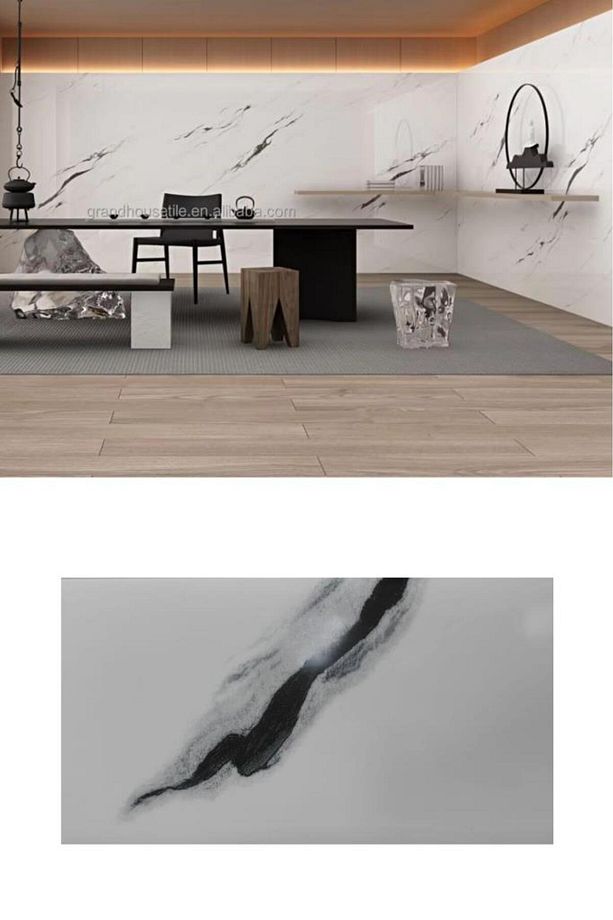 Yapışkanlı 1Adet 30x60cm Siyaha Alaca Mermer Desenli Esnek Banyo Wc Duvar Paneli Kağıdı BS8079-B - 3