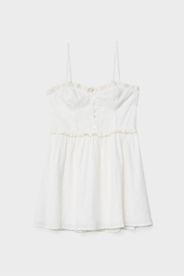 Kısa dökümlü elbise - 5