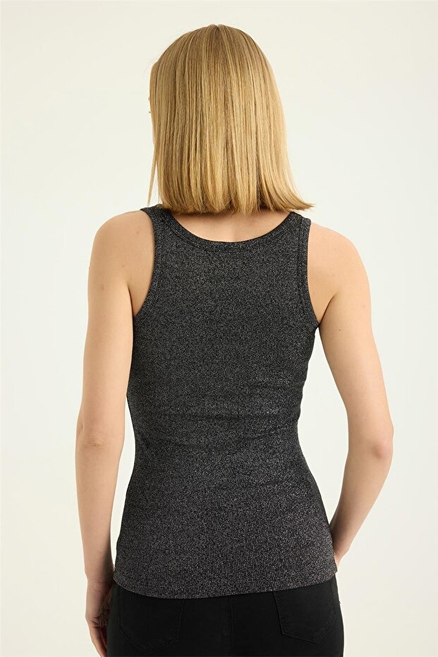 Simli Kalın Askı Atlet - 5