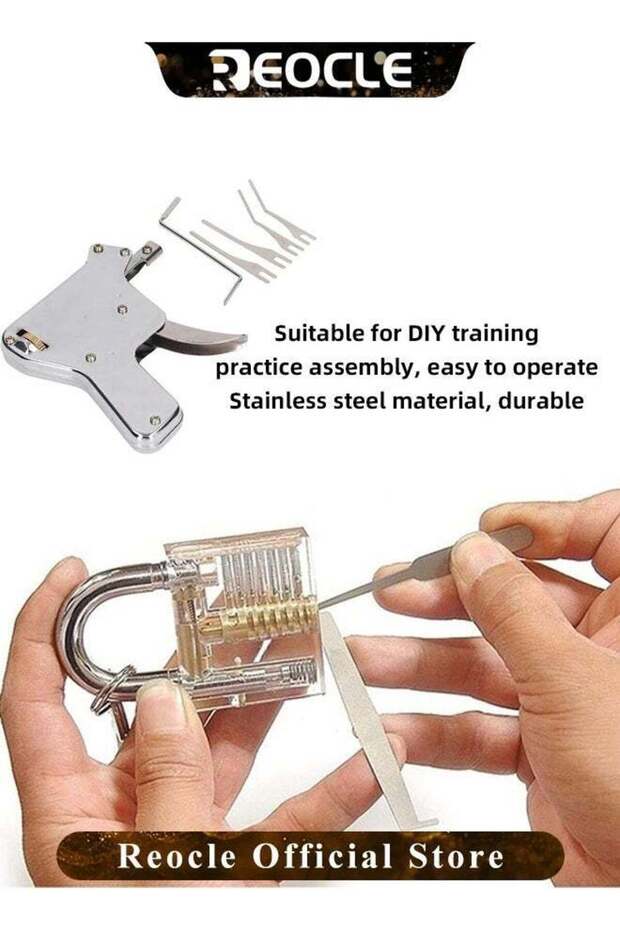 6-in-1 Stainless Steel Key Decoder Tool Precision Key Gauge Durable Handheld Lock Decoding Tool - 6