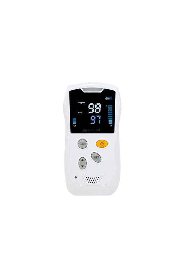Accurate HS10A portable pulse oximeter, neonatal sensor, pediatric sensor, adult sensor, LCD display - 3