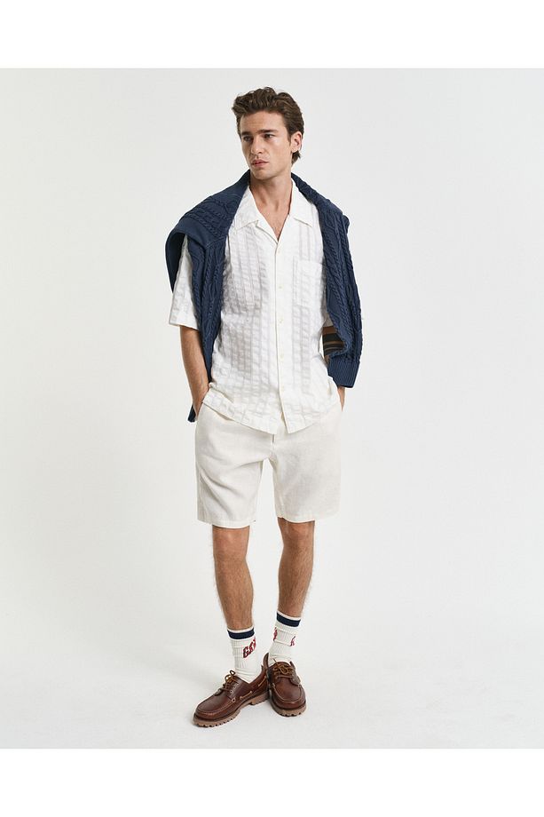 Erkek Krem Relaxed Fit Şort - 4