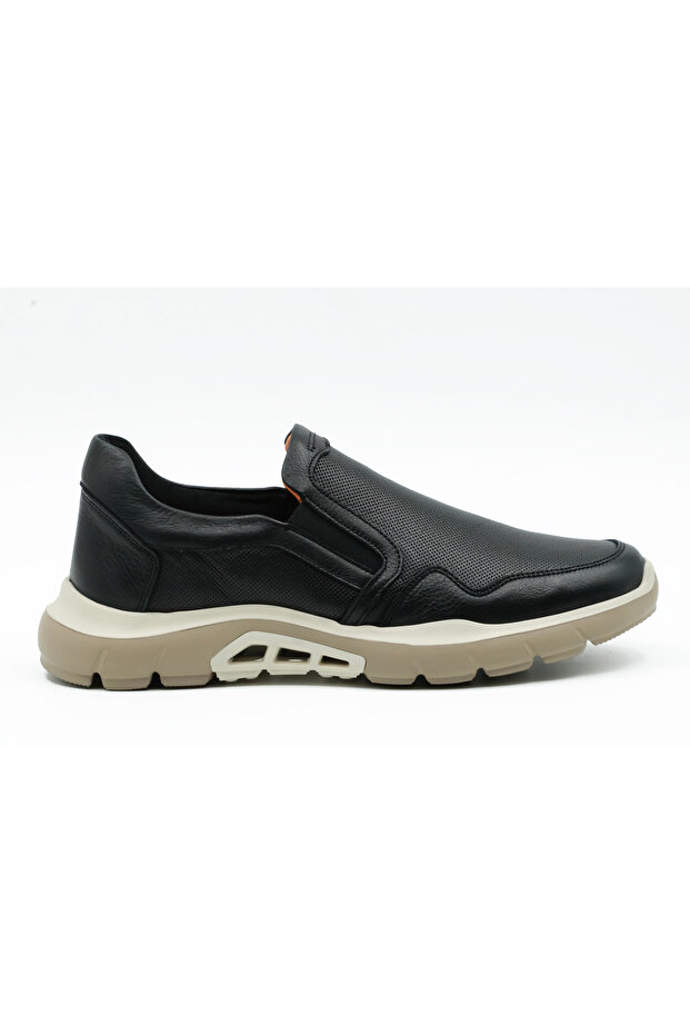 Genuine Leather Black Casual Men's Shoes - Eva Sole - 256072