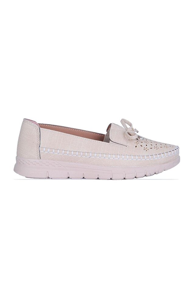 A709 Beige Ayzen Women's Ballerinas