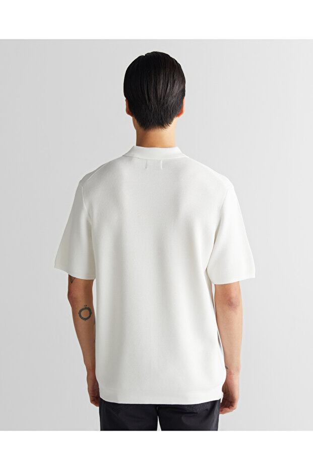 Erkek Krem Regular Fit Triko Polo - 2