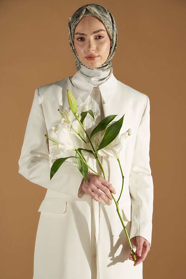 Kuşaklı Blazer Ceket - 4