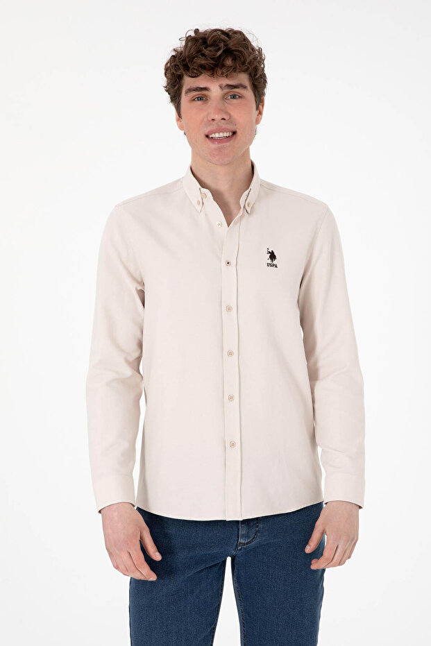 U.S. Polo Assn. Nova025Y Stone Men's Shirt 2083841