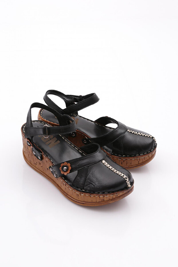 217-2064 Kadin Mega Kalin Taban Sandalet - 2