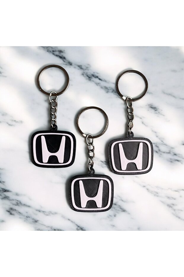 Honda 3-Piece Logo Keychain | Car Ornament & Gift Accessory