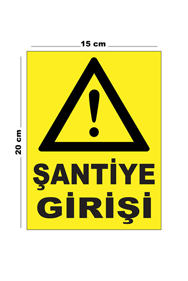 Metal Construction Site Entrance 15cm X 20cm Warning Sign Directional Sign