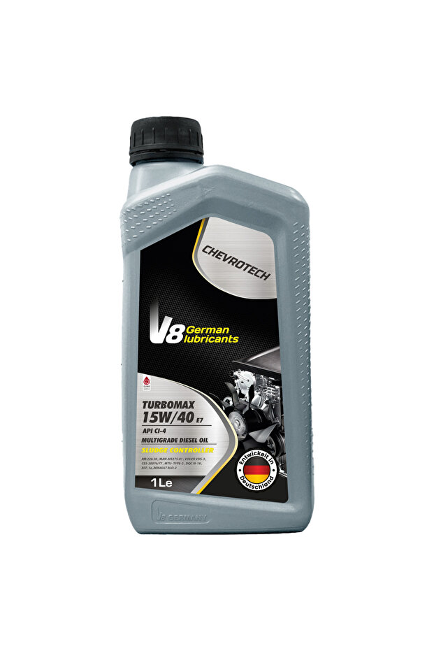 V8 Chevrotech Turbomax 15w-40 E7 Diesel Engine Oil 1l – Api Ci-4, German Lubricant
