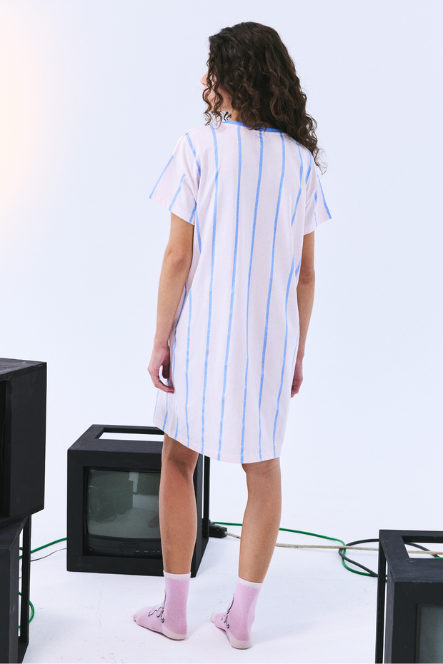 Stitch Açık Pembe Gecelik - 3