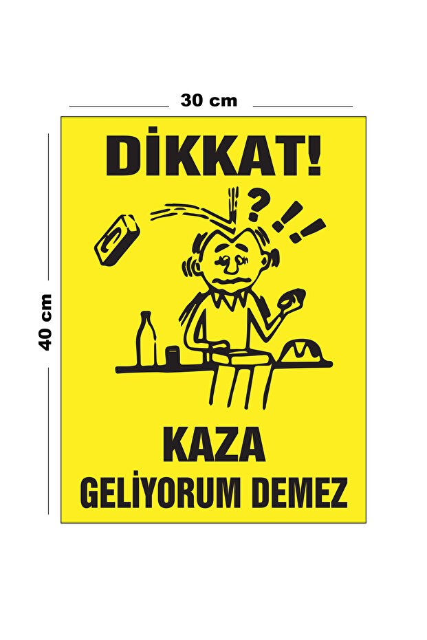 Metal Caution I Do Not Say Accident Is Coming 30cm X 40cm A3 Size Warning Sign Directional Sign