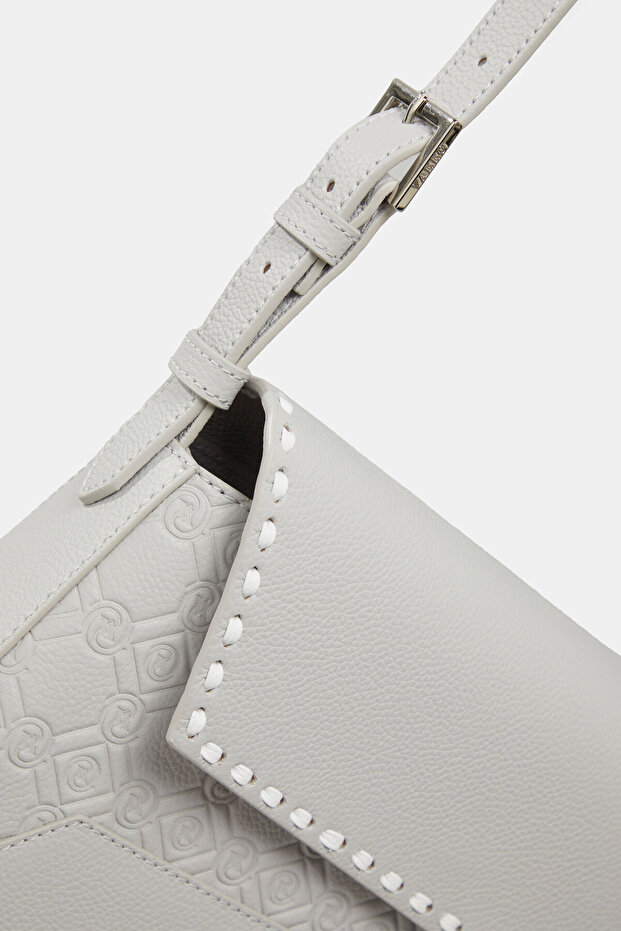 GRİ MONOGRAM DERİ ÇANTA - 6