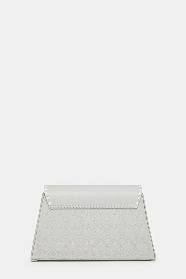 GRİ MONOGRAM DERİ ÇANTA - 3