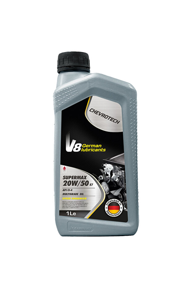 V8 German Lubricants 20w-50 E7 Supermax Diesel Engine Oil 1l – Api Ci-4, Speed Enhancer